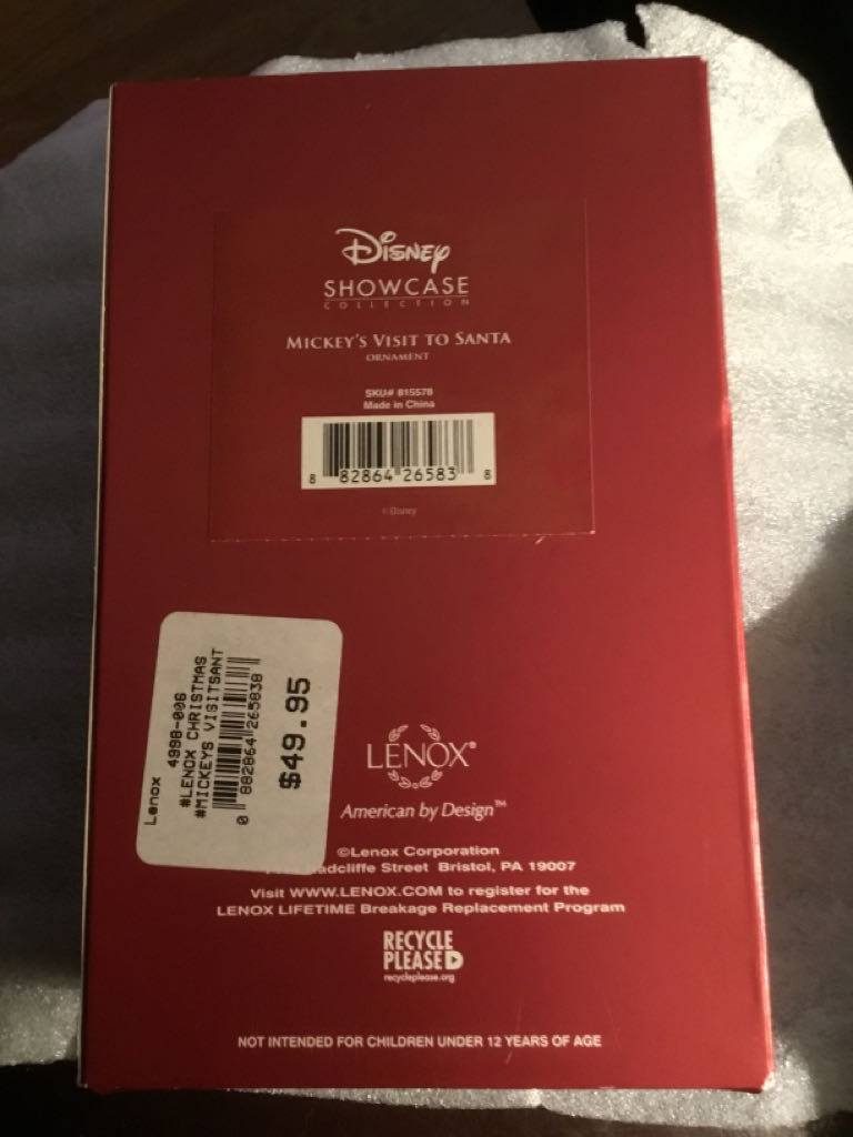 Mickey’s Visit To Santa - Disney Mickey Mouse (Disney Showcase Collection) ornament collectible [Barcode 882864265838] - Main Image 2