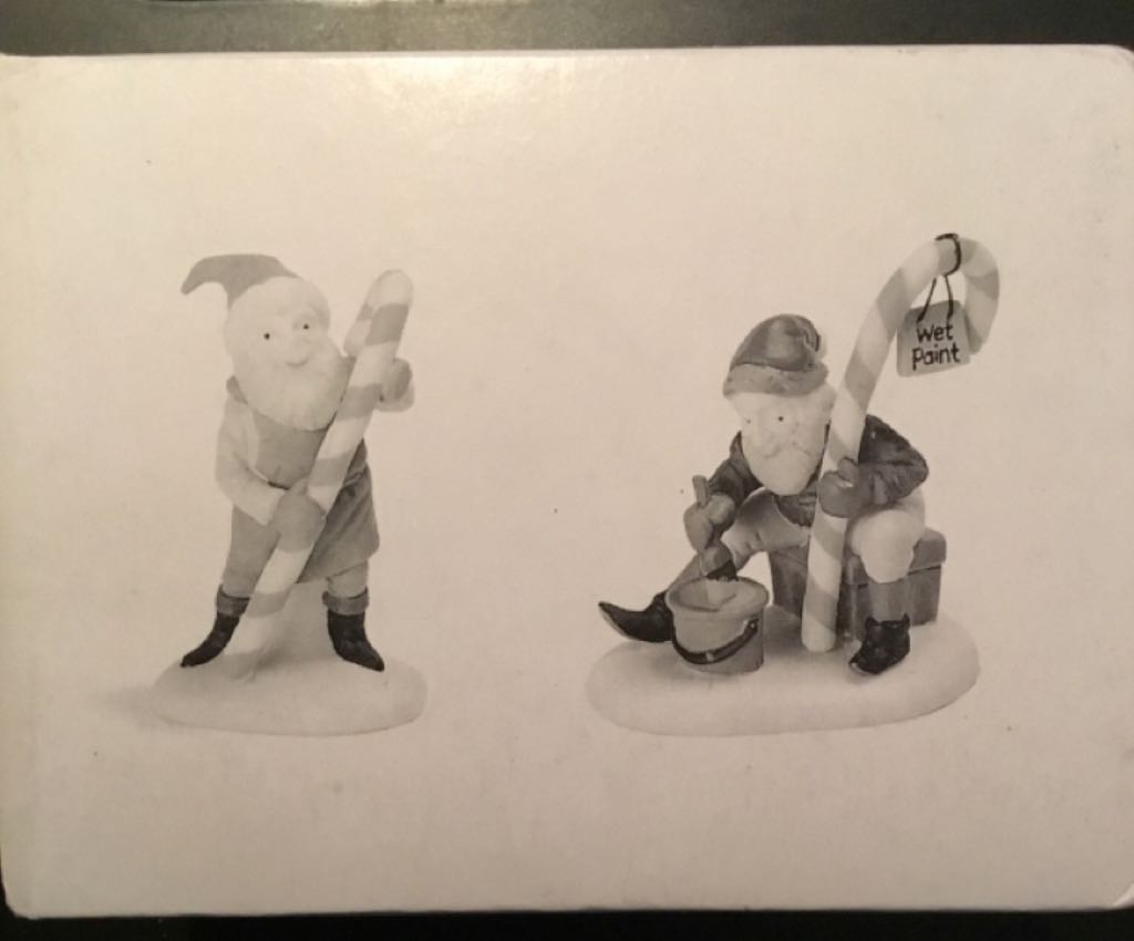 Candy Cane Elves - North Pole Series Accessory (Heritage Village Collection) ornament collectible - Main Image 2