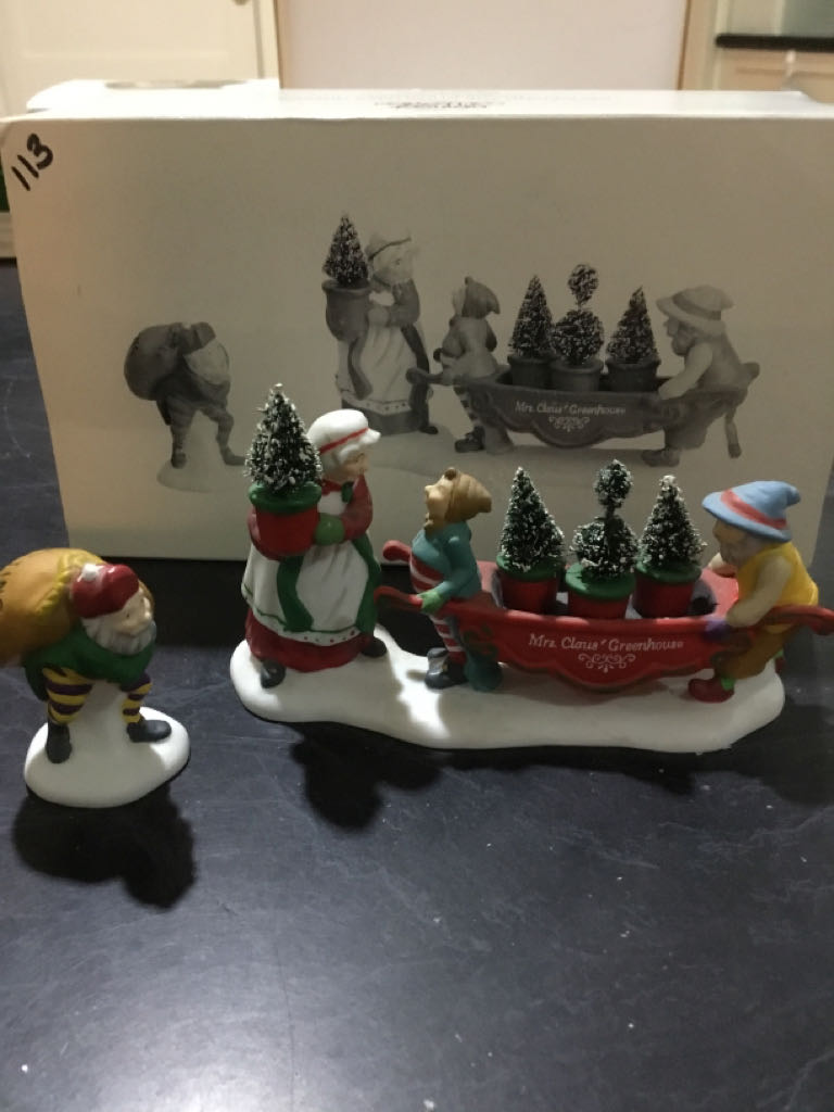 Delivering The Christmas Greens - North pole series (Heritage Village Collection) ornament collectible [Barcode 734409098787] - Main Image 2