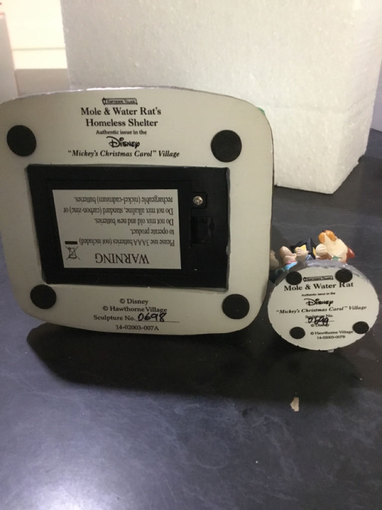 Mole & Water Rat’s Homeless Shelter - Mickey’s Christmas Carol Village (Hawthorne Village) ornament collectible - Main Image 2