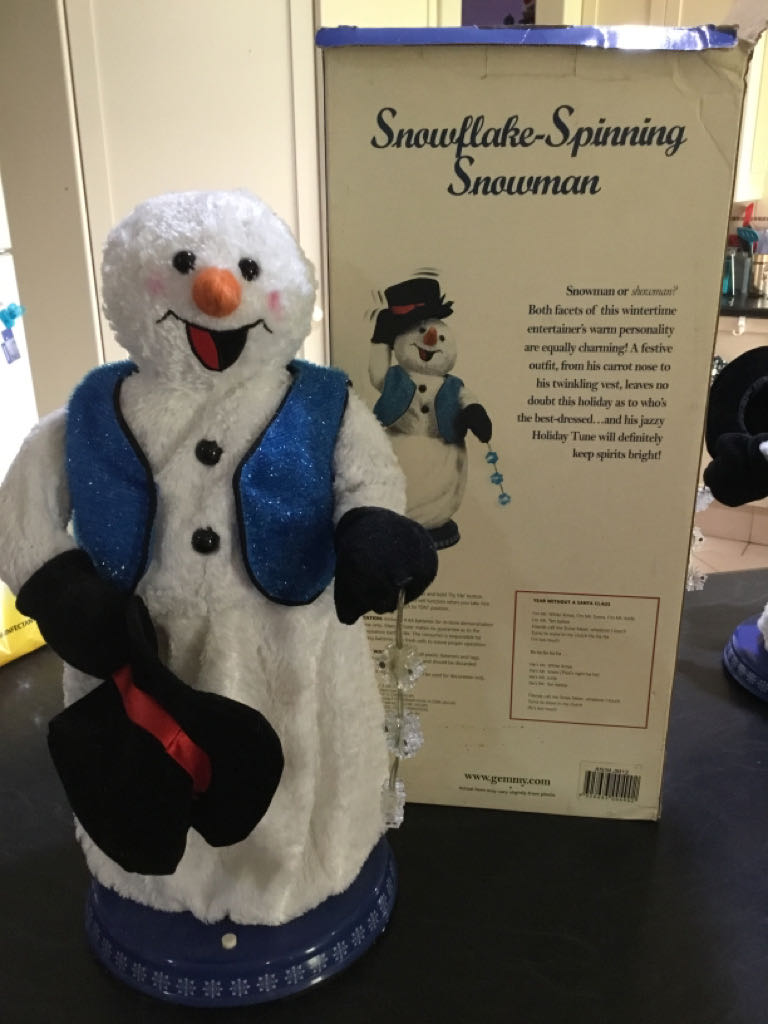 Snowflake Spinning Snowman - Frosty The Snowman ornament collectible [Barcode 9328683004902] - Main Image 2