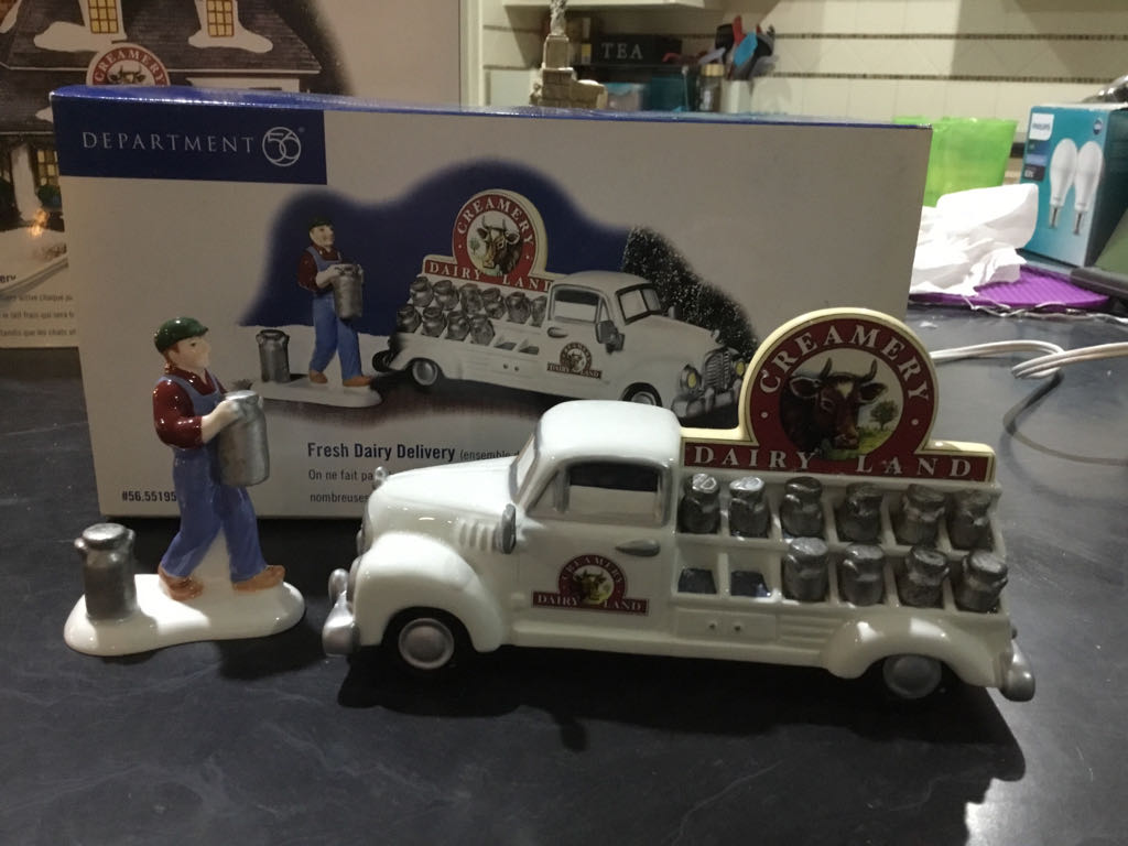 Fresh Dairy Delivery - The Original Snow Village ornament collectible [Barcode 734409237698] - Main Image 2