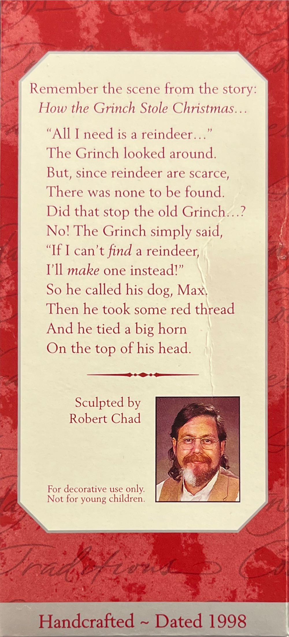 The Grinch, Dr Seuss - Hallmark Keepsake Ornament (How The Grinch Stole Christmas) ornament collectible - Main Image 2