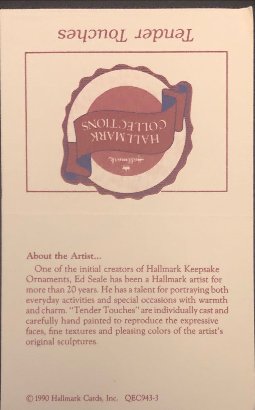 A Dad Is A Forever Friend - Hallmark Collections (Tender Touches) ornament collectible [Barcode 070000013270] - Main Image 3