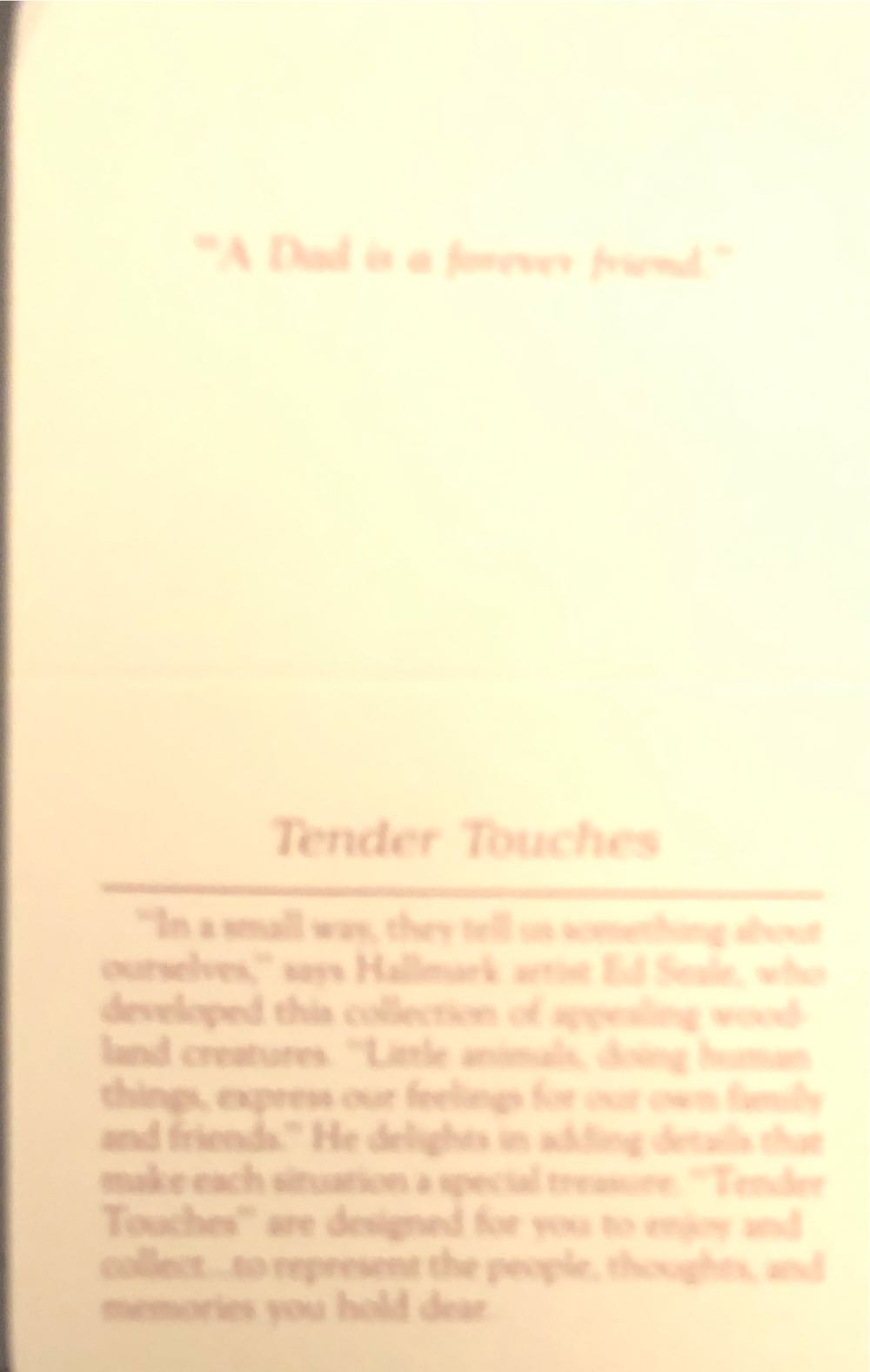 A Dad Is A Forever Friend - Hallmark Collections (Tender Touches) ornament collectible [Barcode 070000013270] - Main Image 4