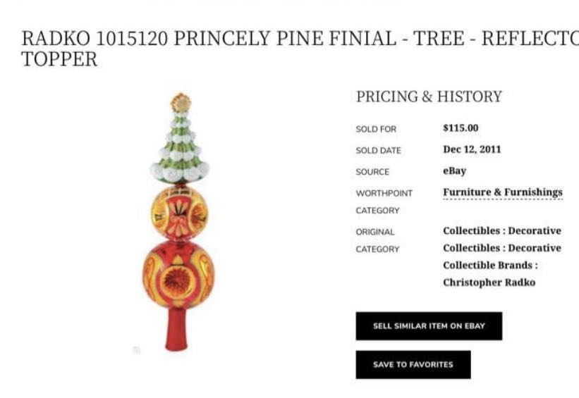 Princely Pine - Finial ornament collectible - Main Image 2