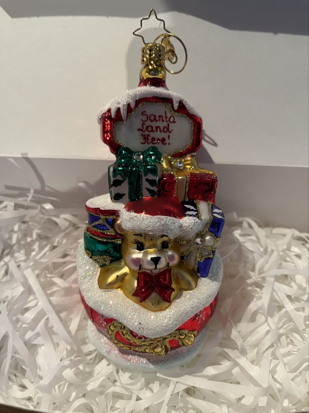 Shiny Brite - Round - Snow Cap - Gold