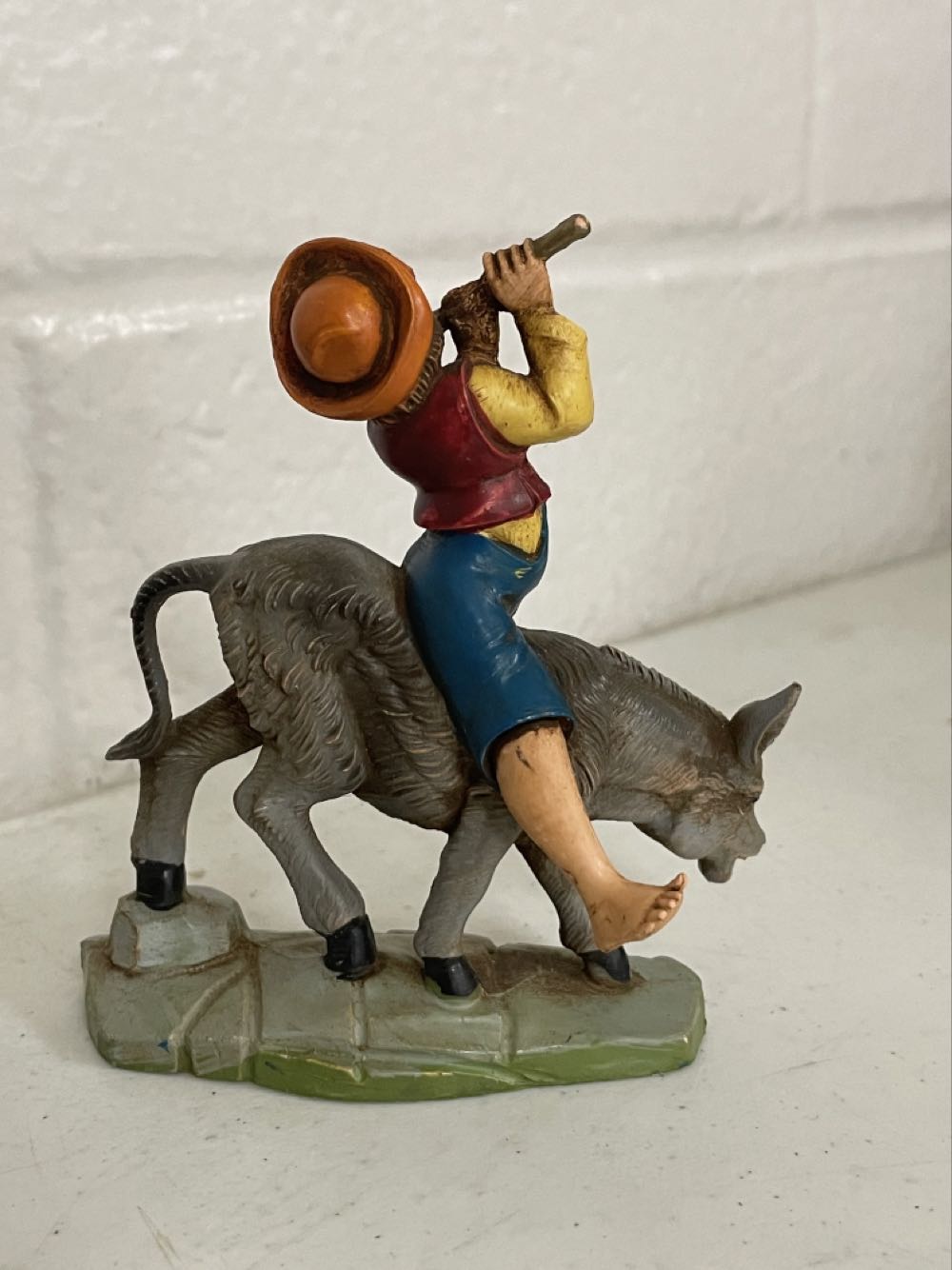Fontanini - (Set 1) - #287 - Musician - Boy Playing Flute, Sitting On Donkey - Boy With Flute (Musician) ornament collectible - Main Image 2