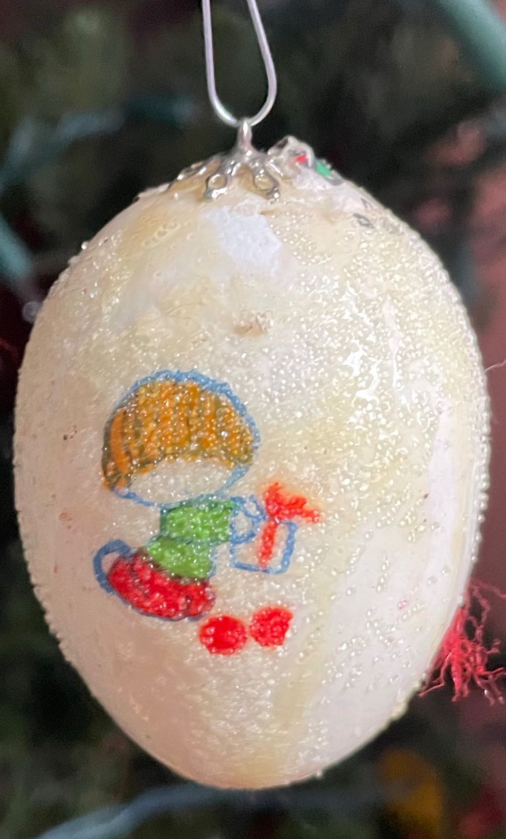 Blown Egg - Decoupage - American Greetings - Caroler & Boy - Carolers (Blown Egg) ornament collectible - Main Image 2