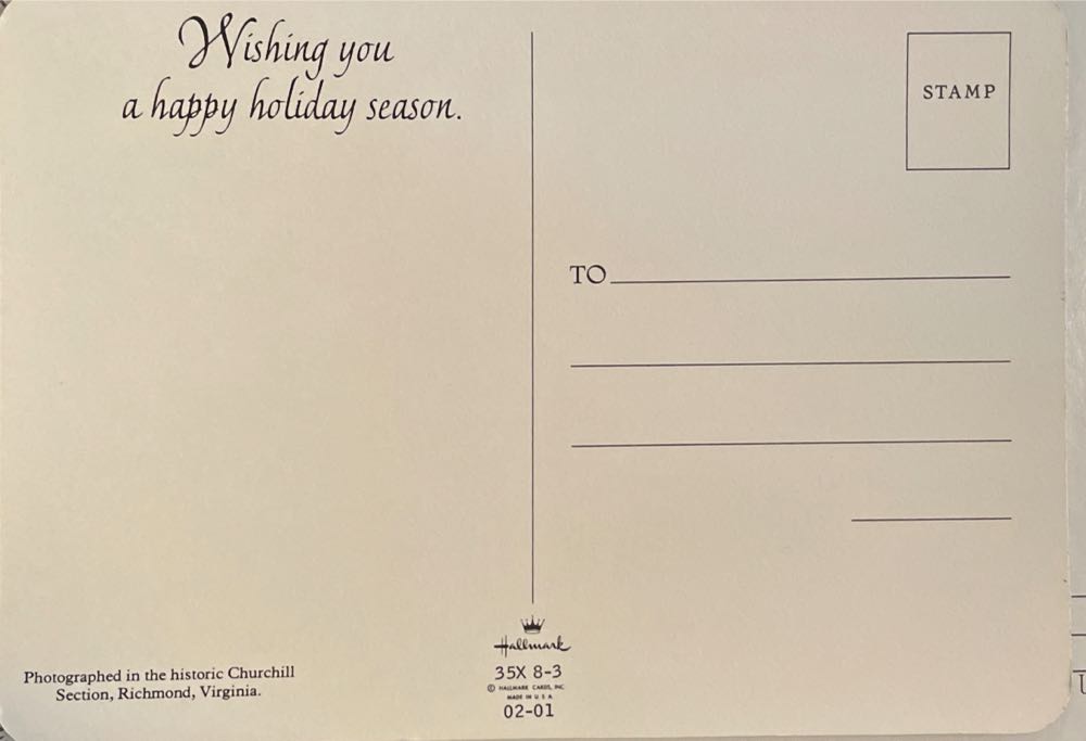 Hallmark - Postcard - Christmas - 35X 8-3 - Christmas (Postcard) ornament collectible - Main Image 2