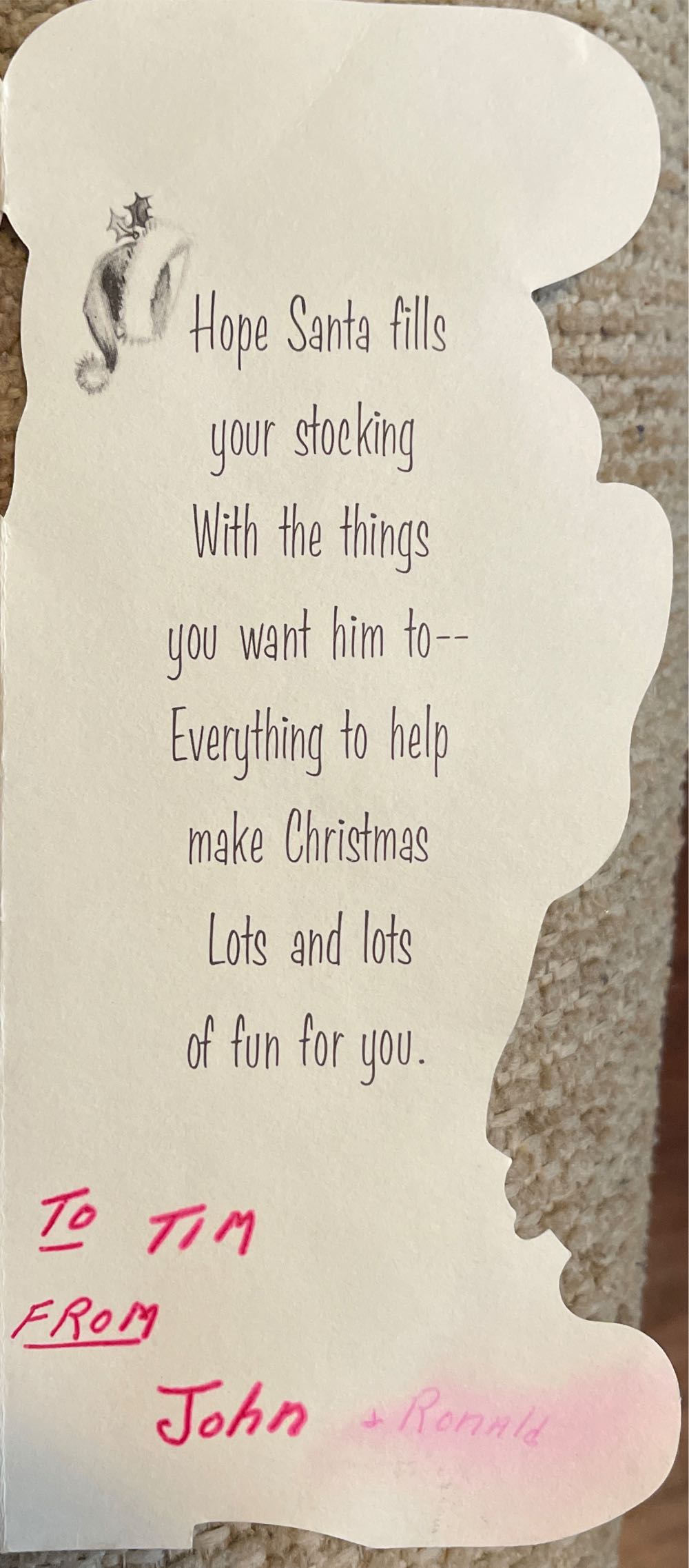 Hallmark - Christmas Card - “Slim Jims” - 59BX 50-9C - Christmas (Greeting Card) ornament collectible - Main Image 2