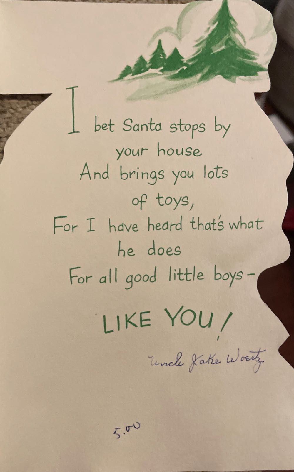 Buzza-Cardozo - Christmas Card - Boy - Christmas (Greeting Card) ornament collectible - Main Image 2