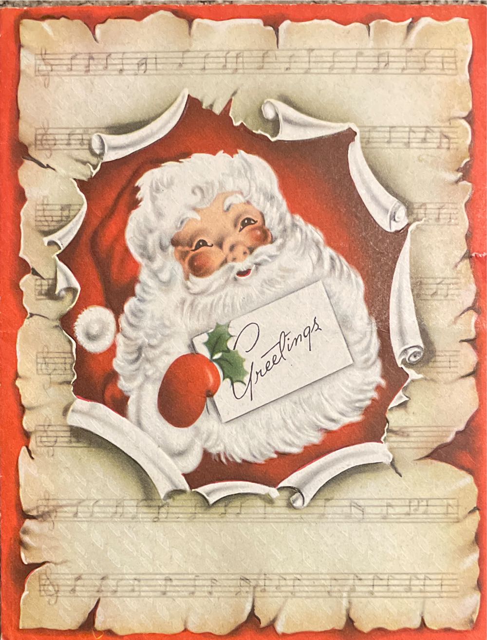 Santa Playing Silent Night On Organ