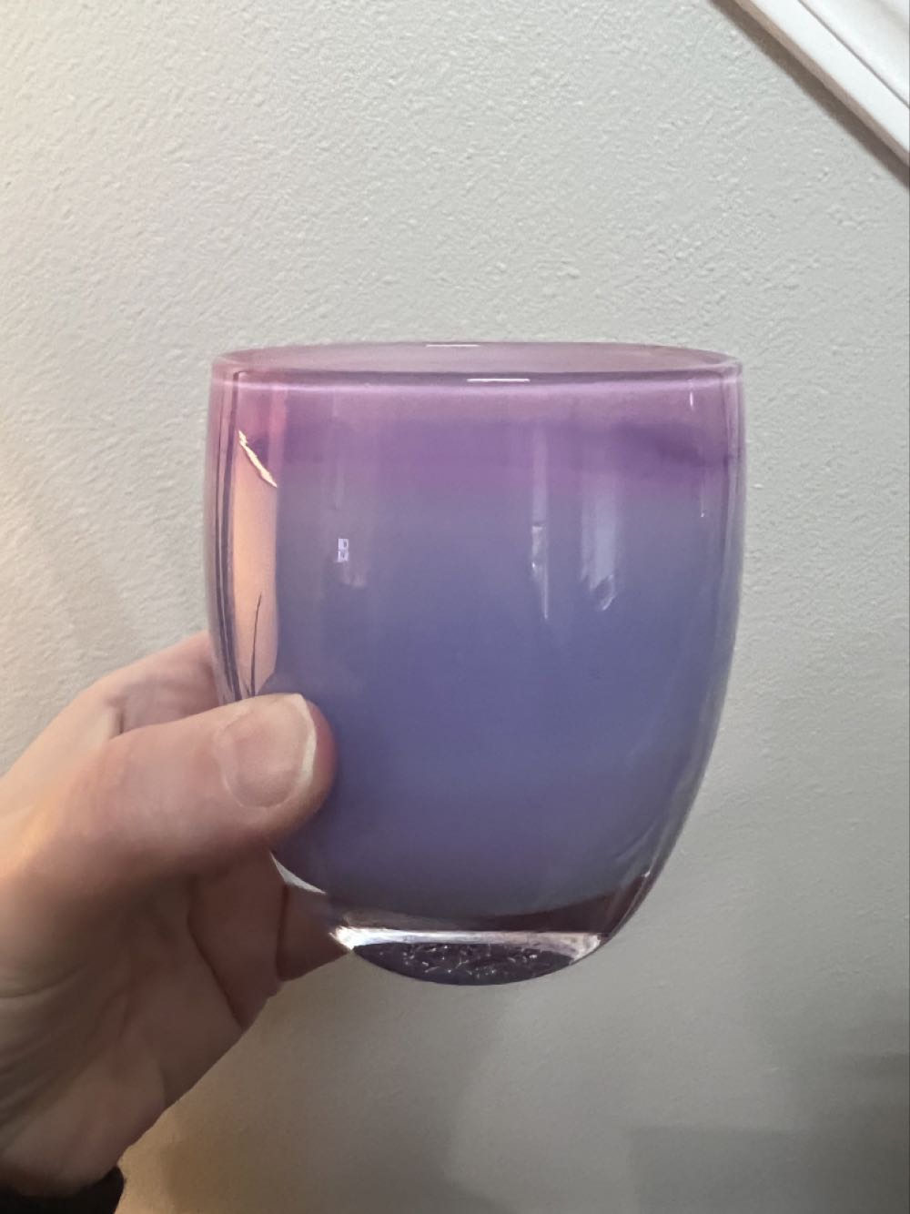 Glassybaby Votive Candle Holder Hyacinth Original Sticker  ornament collectible [Barcode 0409900003942] - Main Image 2