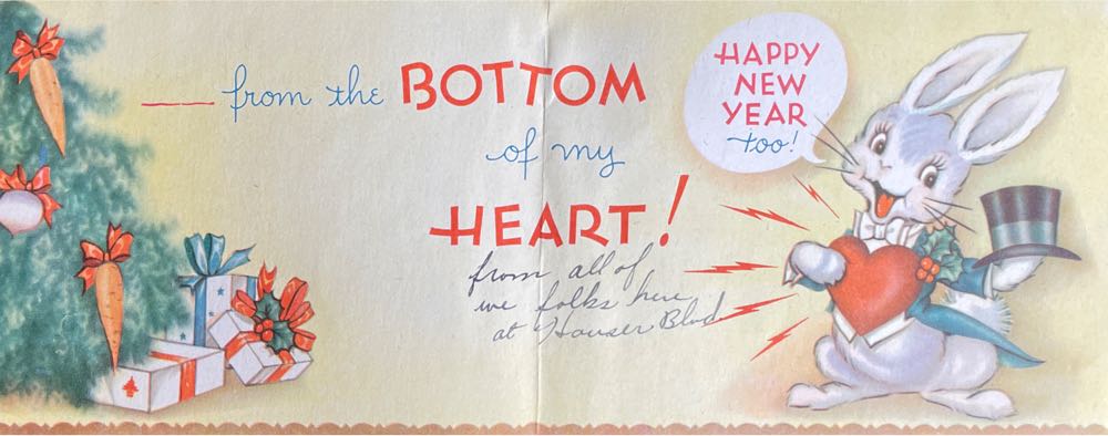 Christmas Card - Rabbits - Christmas (Greeting Card) ornament collectible - Main Image 2