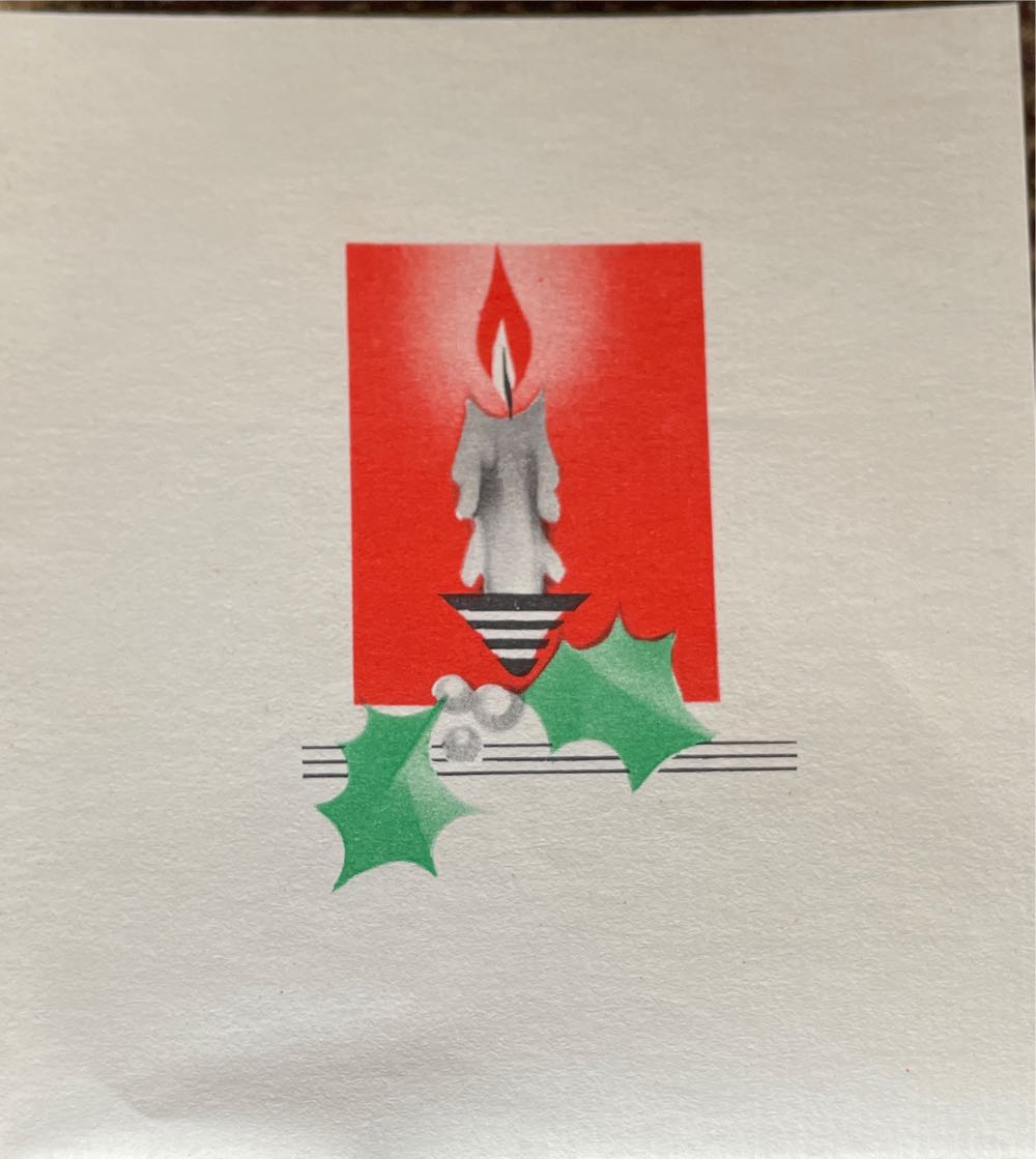 Christmas Card - Candle & Holly - Christmas (Greeting Card) ornament collectible - Main Image 2