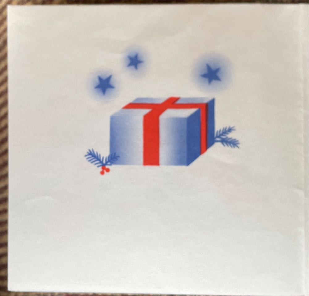 Christmas Card - Puppies In Box - 40X4 - Christmas (Greeting Card) ornament collectible - Main Image 2