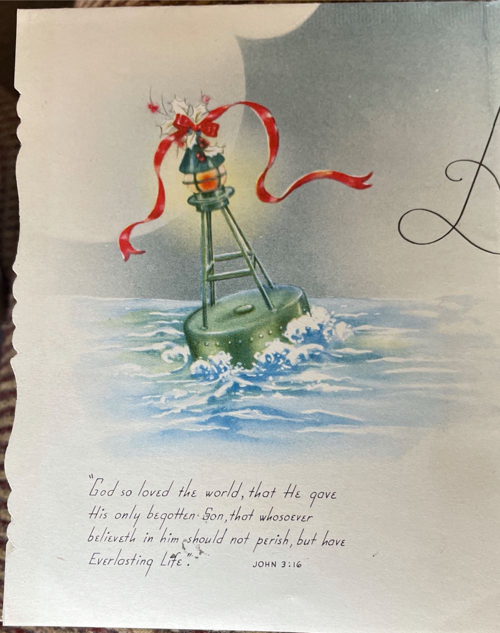 Christmas Card - Ship In Bottle - R108 - Christmas (Greeting Card) ornament collectible - Main Image 2