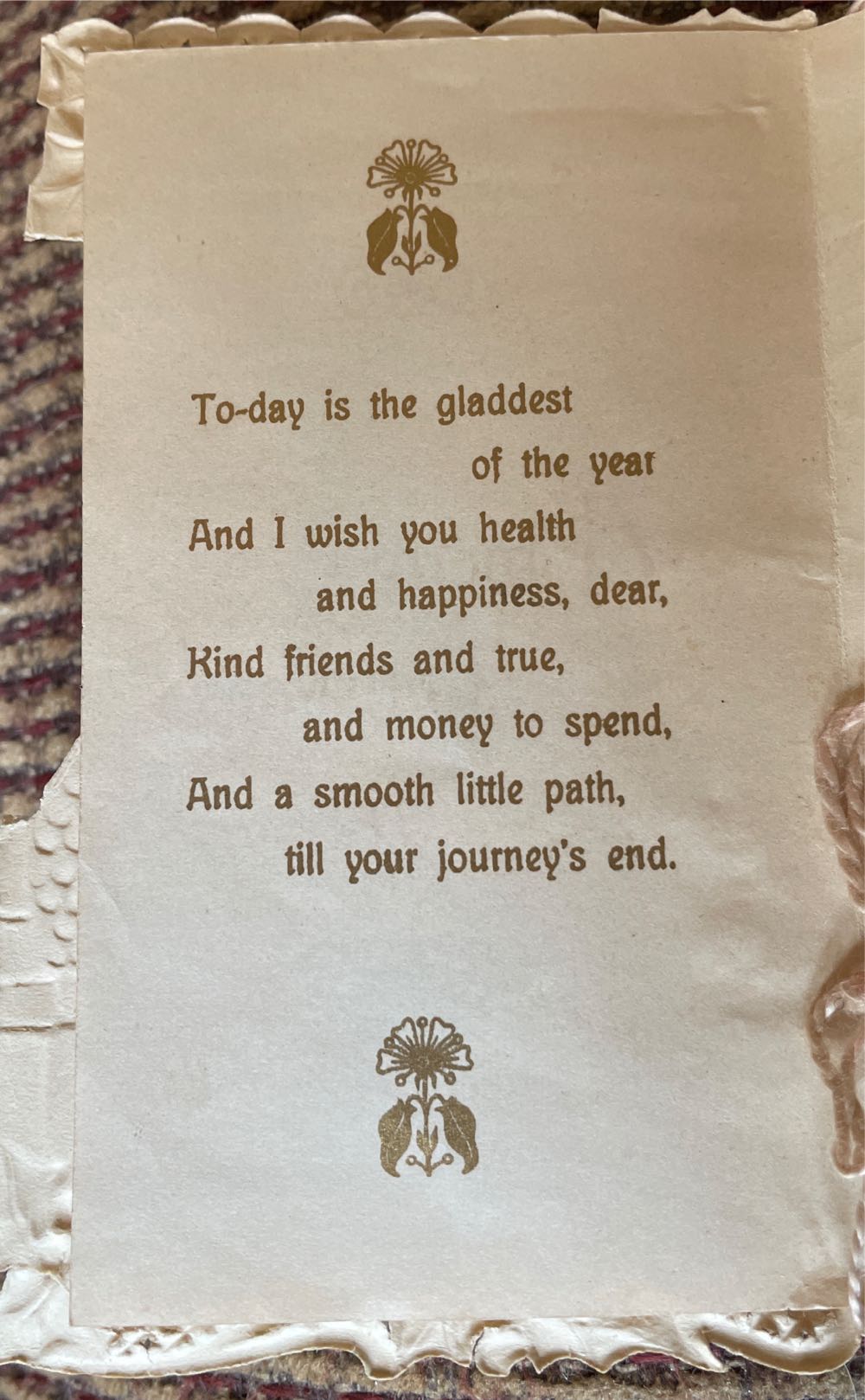 Christmas Card - Pressed Church, Holly, Bells - Christmas (Greeting Card) ornament collectible - Main Image 3