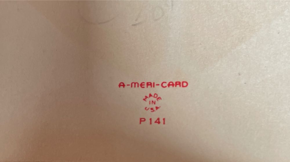 A-Meri-Card - Valentine - “Artist” - P141 - Fold Out (Valentine) ornament collectible - Main Image 3