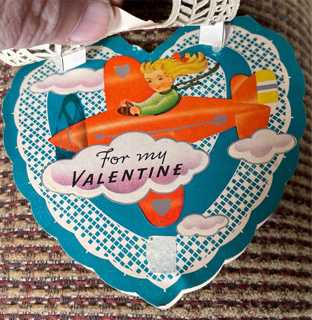A-Meri-Card - Valentine - Airplane - With Embellishments - P-155 - Single Fold (Valentine) ornament collectible - Main Image 2