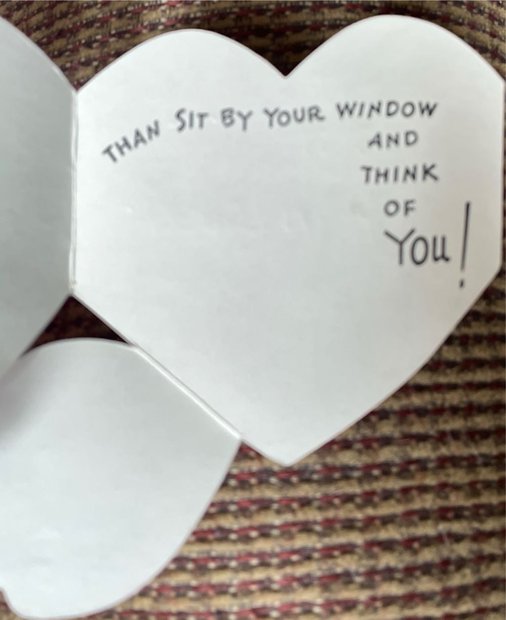 A-Meri-Card - Valentine - Boy By Window - P-153 - Fold Out (Valentine) ornament collectible - Main Image 3