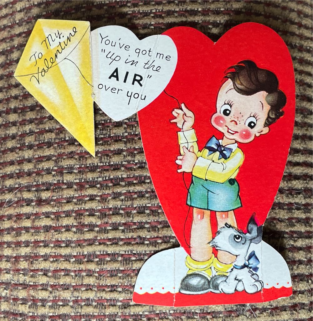 A-Meri-Card - Valentine - Boy With Kite - 115 - Fold Out (Valentine) ornament collectible - Main Image 2