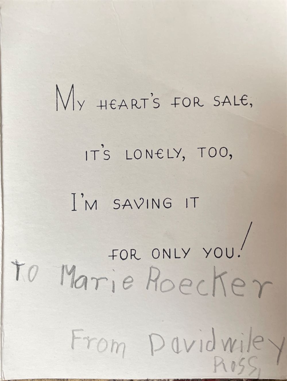 A-Meri-Card - Valentine - Boy In Front Of Store - P-177 - Fold Out (Valentine) ornament collectible - Main Image 2