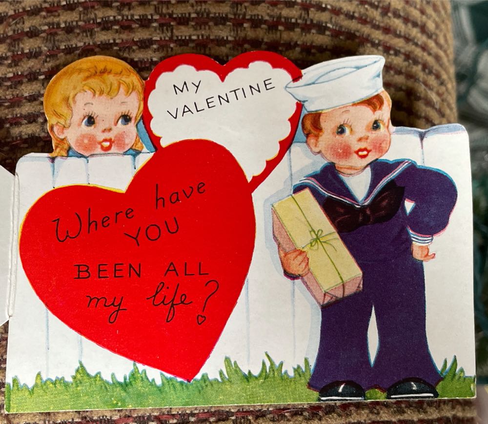 A-Meri-Card - Valentine - Girl & Sailor - P-170 - Single Fold (Valentine) ornament collectible - Main Image 2