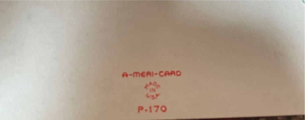 A-Meri-Card - Valentine - Girl & Sailor - P-170 - Single Fold (Valentine) ornament collectible - Main Image 3