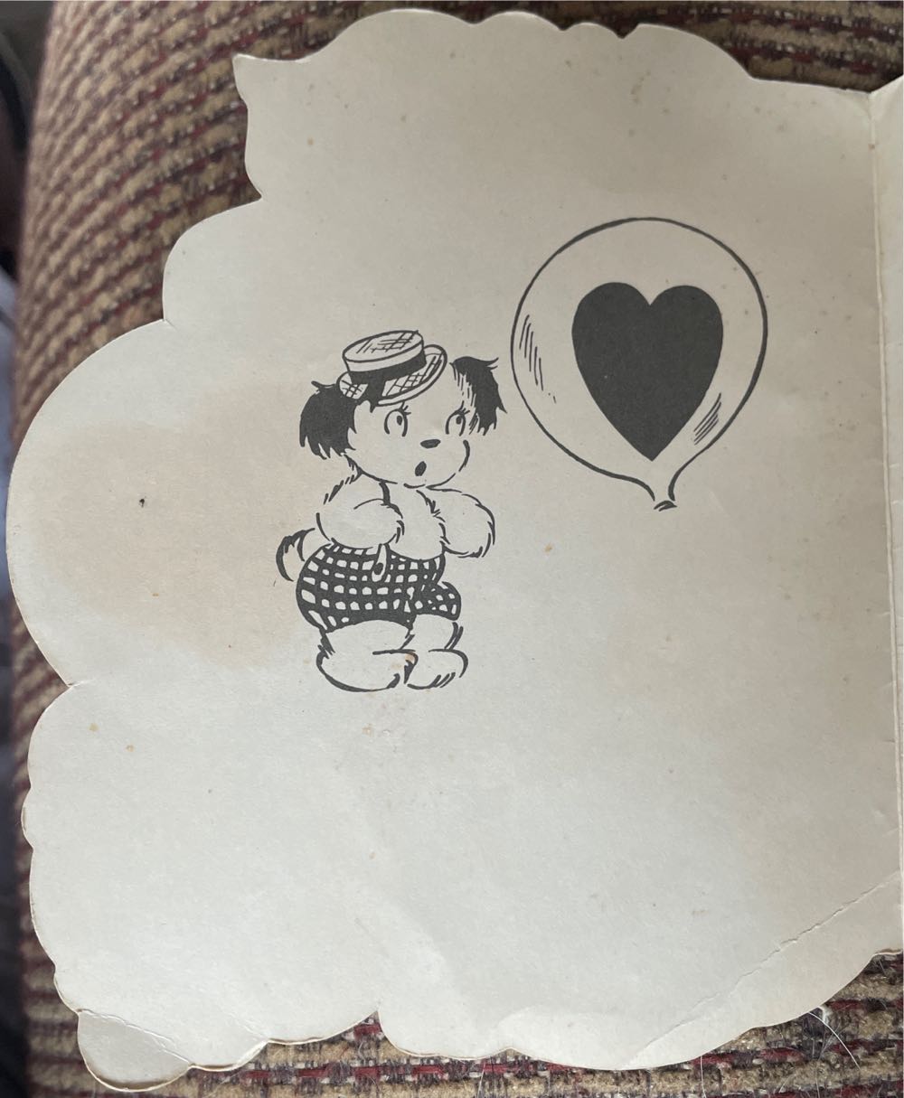 A-Meri-Card - Valentine - Puppy Blowing Bubble - 7680/2 - Single Fold (Valentine) ornament collectible - Main Image 2