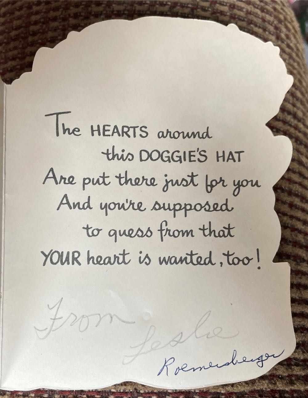 A-Meri-Card - Valentine - Dog With Sombrero - 2-5 V 1643/1.0 - Single Fold (Valentine) ornament collectible - Main Image 3