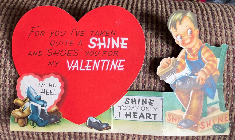 Carrington - Valentine - “C” - Shoe Shine Boy - Fold Out (Valentine) ornament collectible - Main Image 2