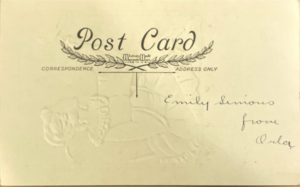 Whitney - Valentine - Lady & Bird - Postcard (Valentine) ornament collectible - Main Image 2