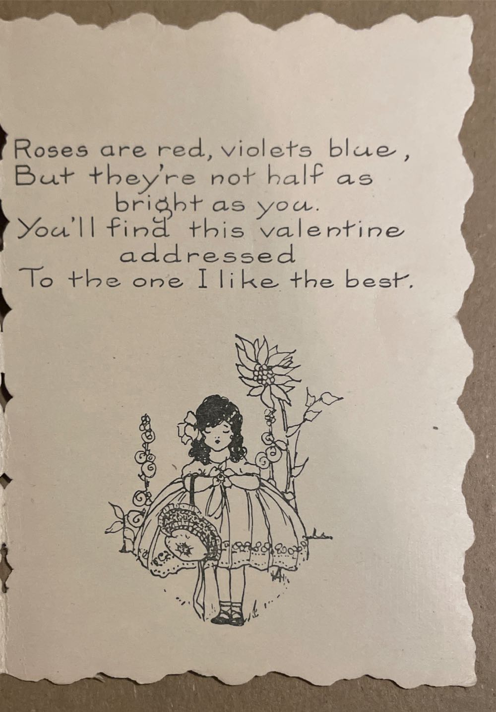 Whitney - Valentine - Girl Wearing Hat - Single Fold (Valentine) ornament collectible - Main Image 2