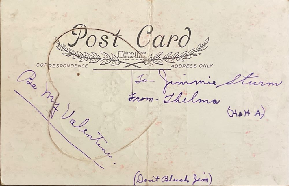 Whitney - Valentine - Girl & Boy - Postcard (Valentine) ornament collectible - Main Image 2