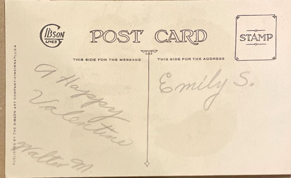 Gibson - Valentine - Postcard - Boy With Suitcases - - Postcard (Valentine) ornament collectible - Main Image 2