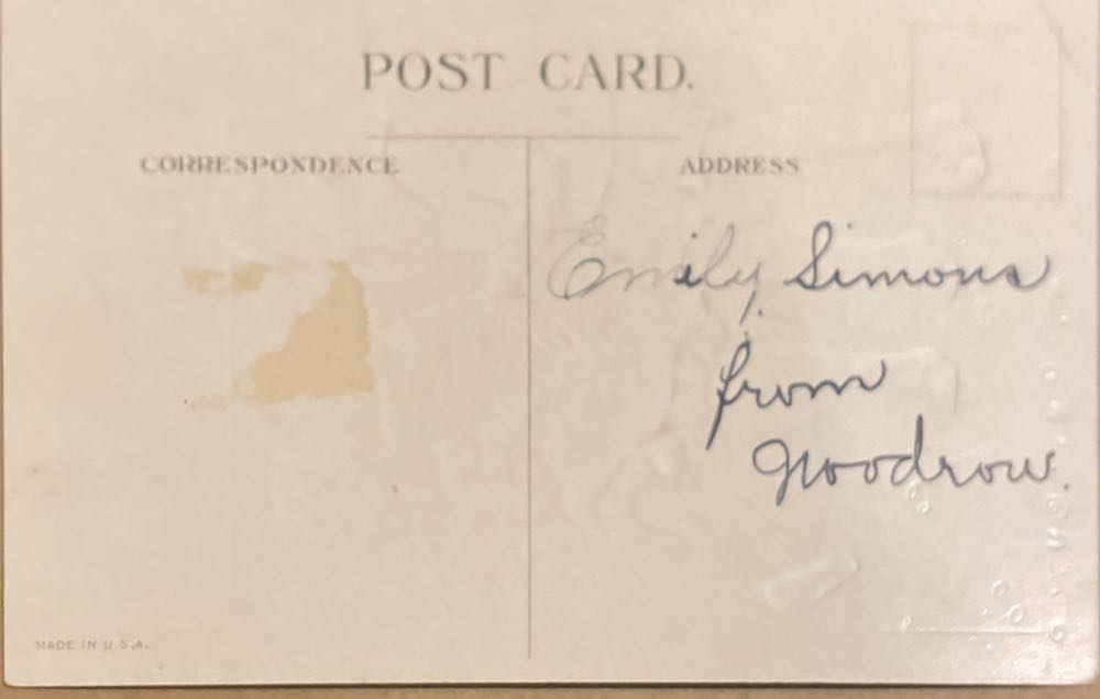 Valentine - Boy Giving Girl Heart - V-204 - Postcard (Valentine) ornament collectible - Main Image 2