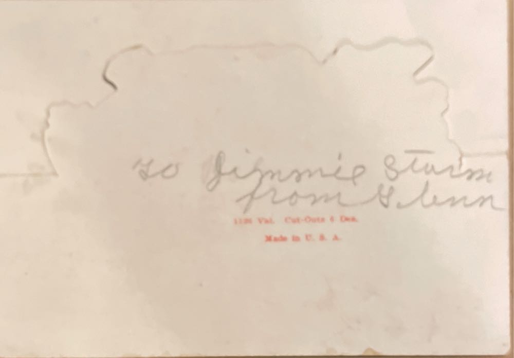 Valentine - Boy Kissing Girl In Car - 1236 - Postcard (Valentine) ornament collectible - Main Image 2