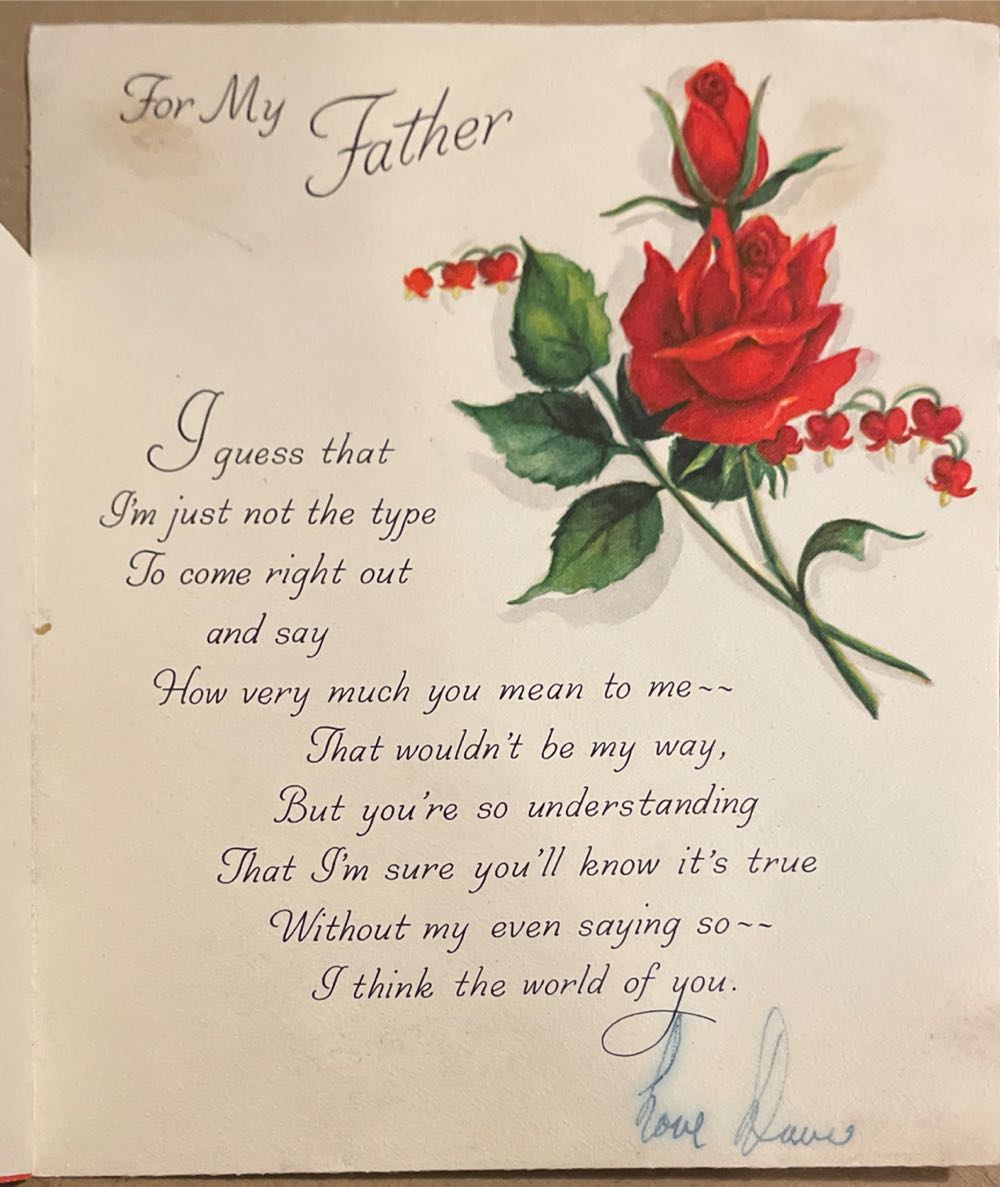Hallmark - Valentine - Card, Roses - Father - 25 V471-2 - French Fold (Valentine) ornament collectible - Main Image 2