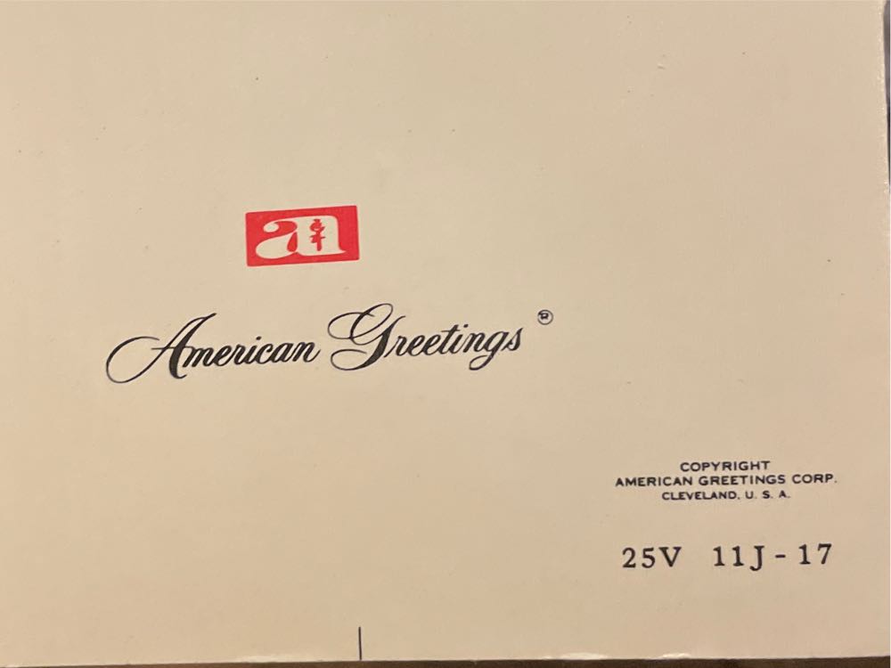 American Greetings - Valentine - Mom With Hat - 25V 114-17 - Single Fold (Valentine) ornament collectible - Main Image 3