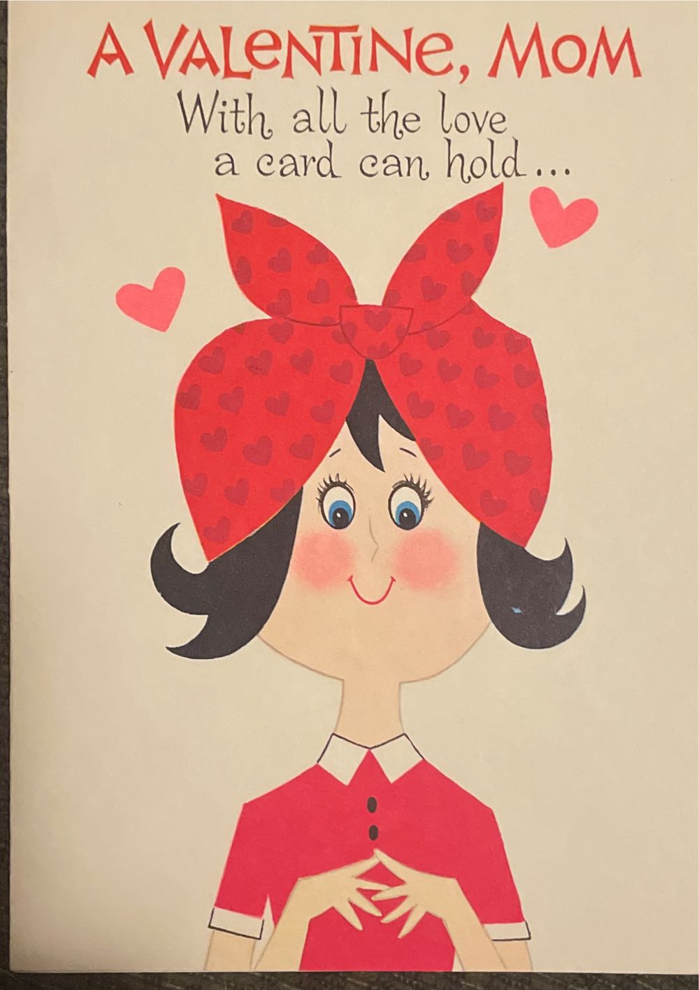 Rust Craft - Valentine - Mom - Hair In Scarf - 25VF390-9 - French Fold (Valentine) ornament collectible - Main Image 1