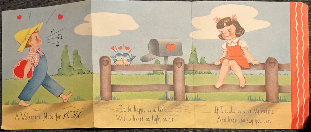 GB - Valentine - Boy Whistling - P 7124-D - Modified French Fold (Valentine) ornament collectible - Main Image 2