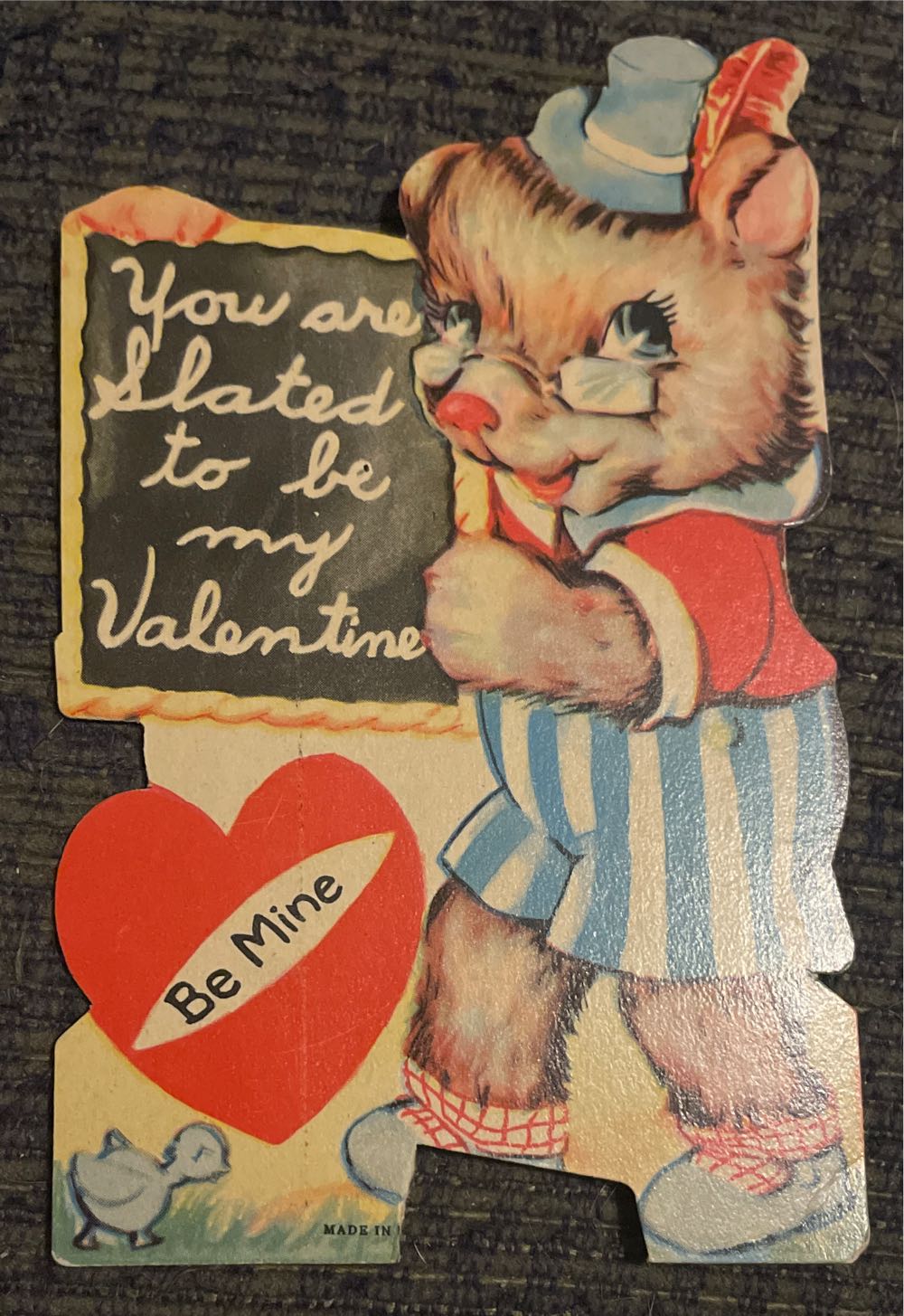 Valentine - Bear With Sign - Flat (Valentine) ornament collectible - Main Image 1