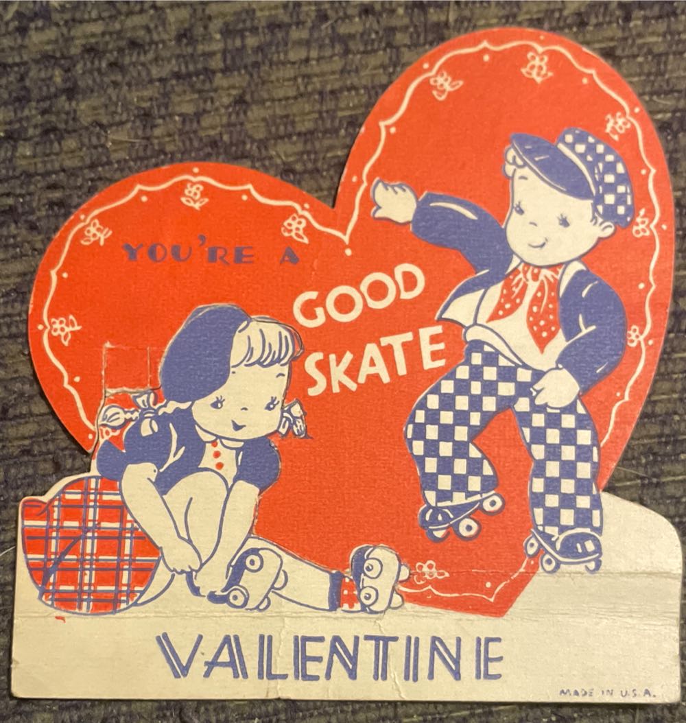 Valentine - Roller Skaters - Flat (Valentine) ornament collectible - Main Image 1