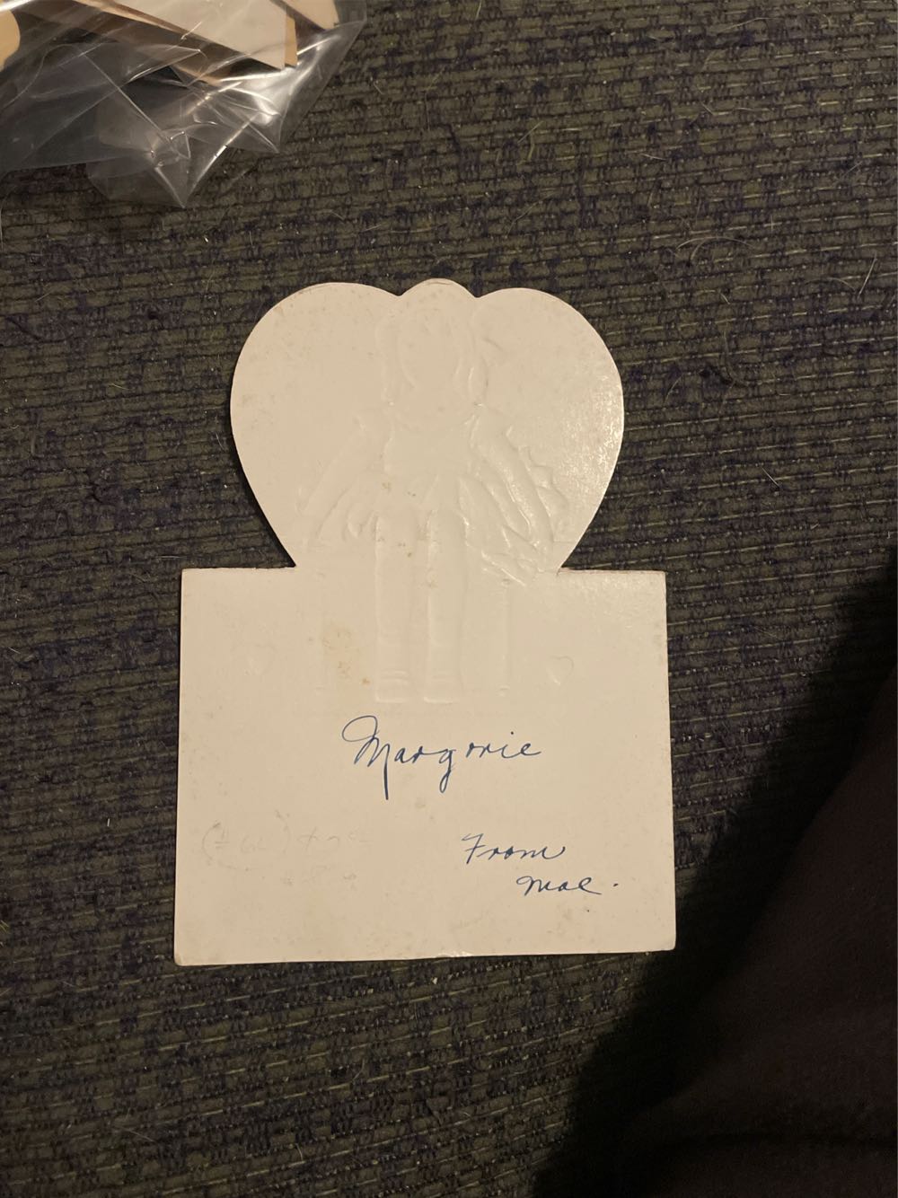 Valentine - Girl On Bench - Flat (Valentine) ornament collectible - Main Image 2