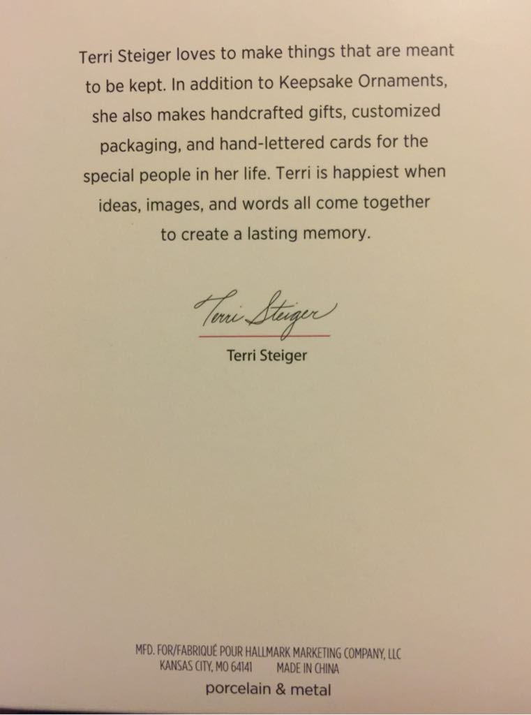 Truly, Deeply, Foreverly QHX4067  (Hallmark Keepsake) ornament collectible [Barcode 763795396214] - Main Image 2