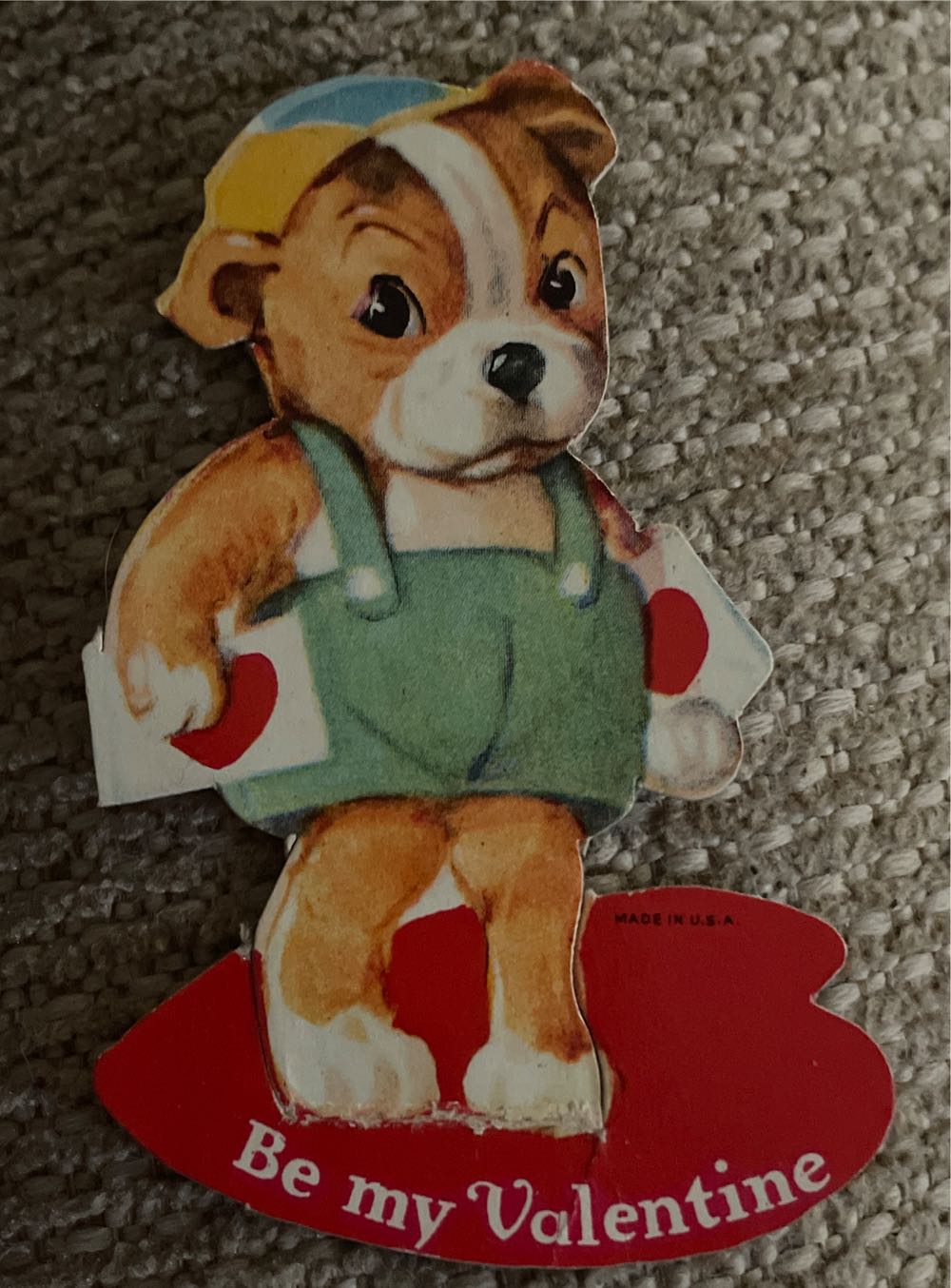 Valentine - Dog Holding Cards - Flat (Valentine) ornament collectible - Main Image 1