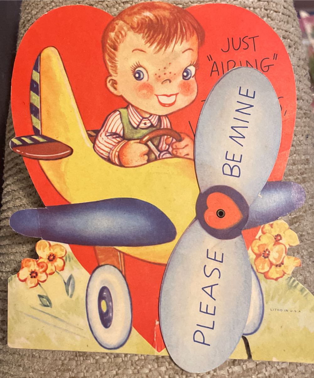Valentine - Mechanical - Boy In Airplane - Flat - Mechanical (Valentine) ornament collectible - Main Image 2