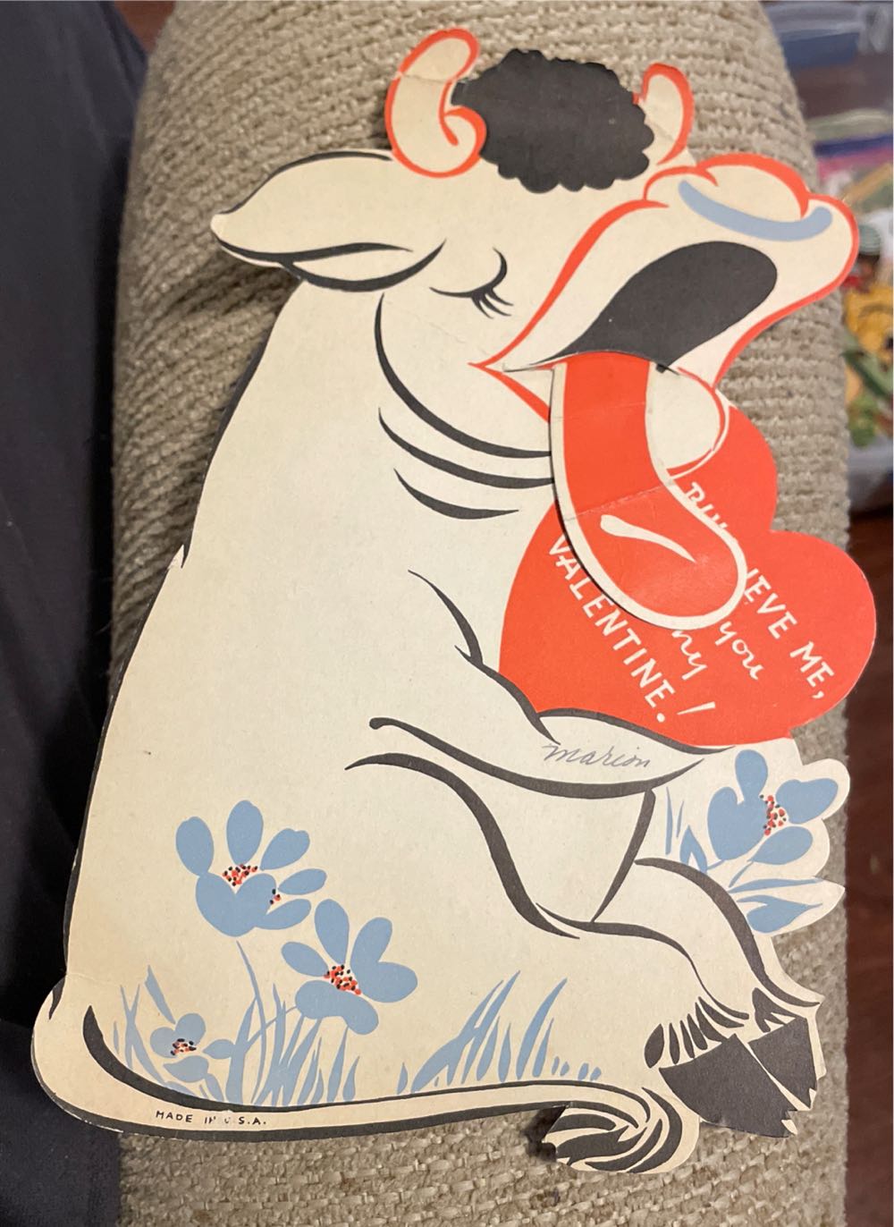 Valentine - Mechanical - Bull With Tongue Out - Flat - Mechanical (Valentine) ornament collectible - Main Image 2